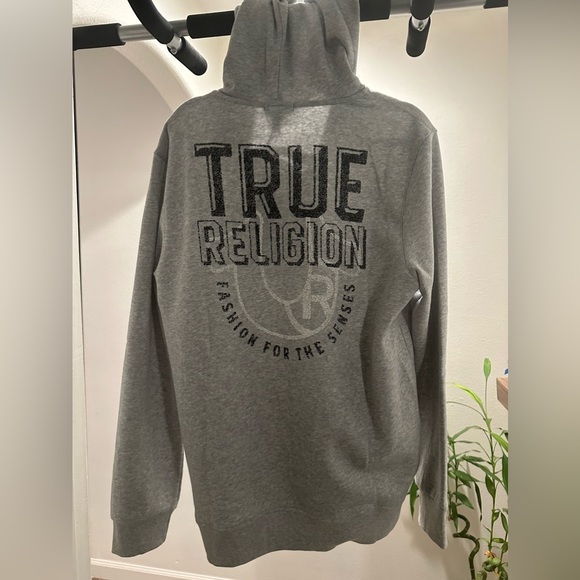 True Religion Limited edition gray zipper hoodie - Picture 2 of 6